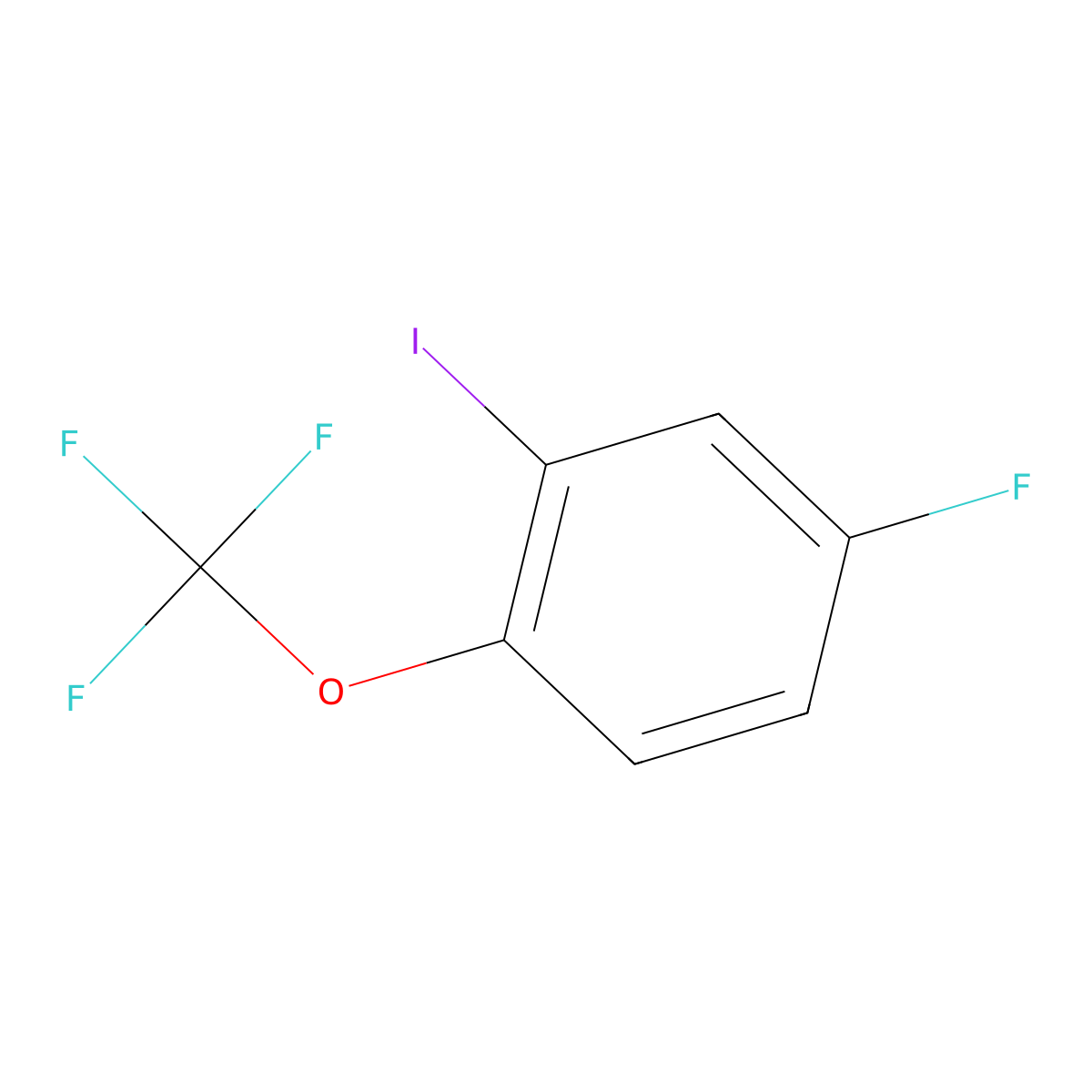 4-Fluoro-2-iodo-1-(trifluoromethoxy)benzene molecular structure, CAS 1263057-89-1