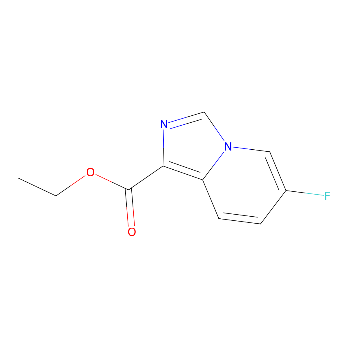 6-Fluoro-imidazo[1,5-a]pyridine-1-carboxylic acid ethyl ester molecular structure, CAS 1263058-07-6