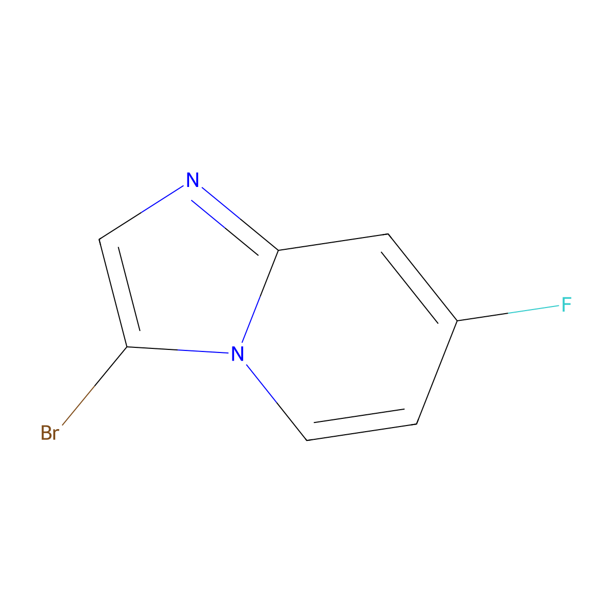 3-Bromo-7-fluoroimidazo[1,2-a]pyridine molecular structure, CAS 1263058-67-8