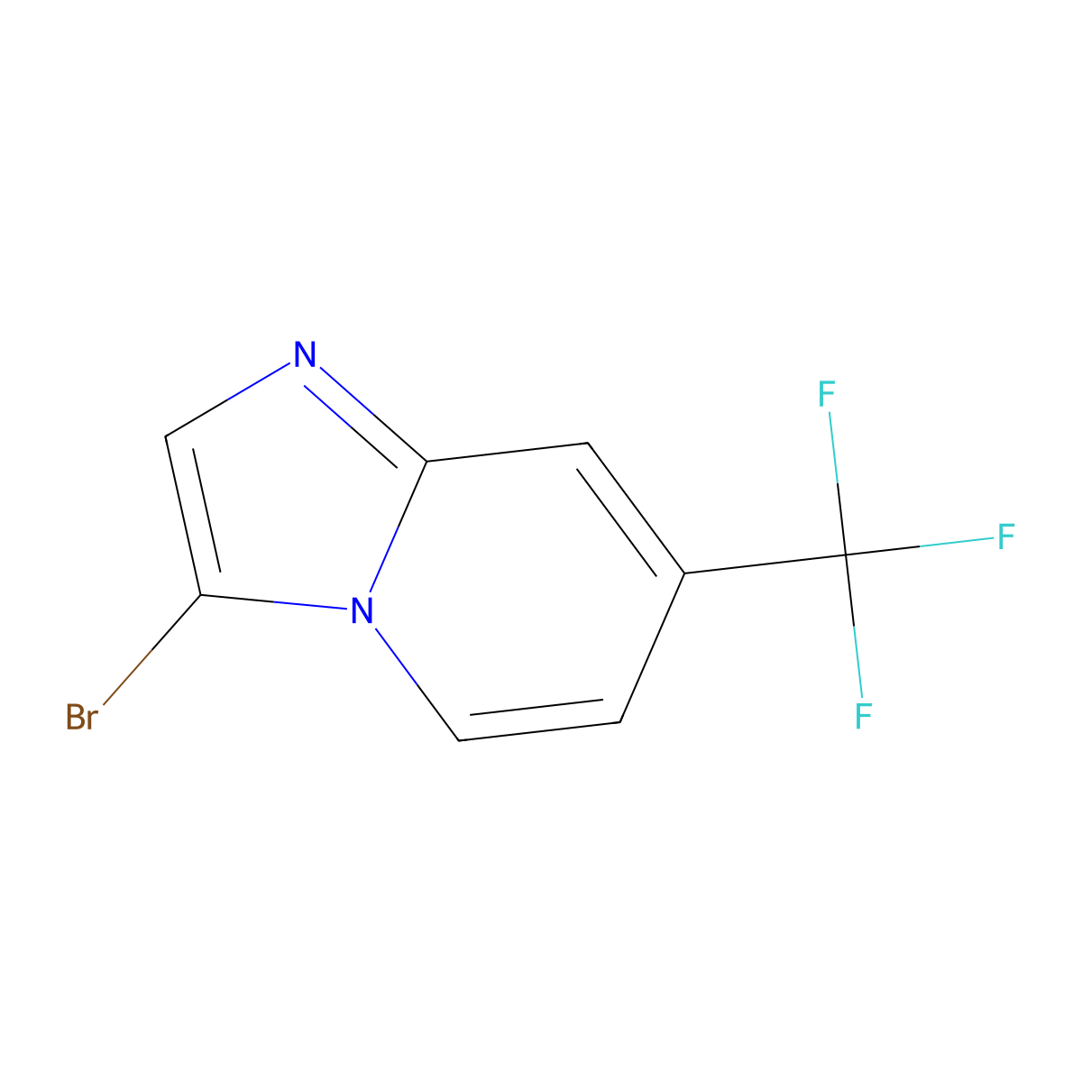 3-Bromo-7-(trifluoromethyl)imidazo[1,2-a]pyridine molecular structure, CAS 1263058-72-5