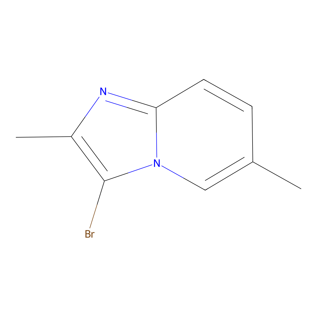3-Bromo-2,6-dimethylimidazo[1,2-a]pyridine molecular structure, CAS 1263058-80-5