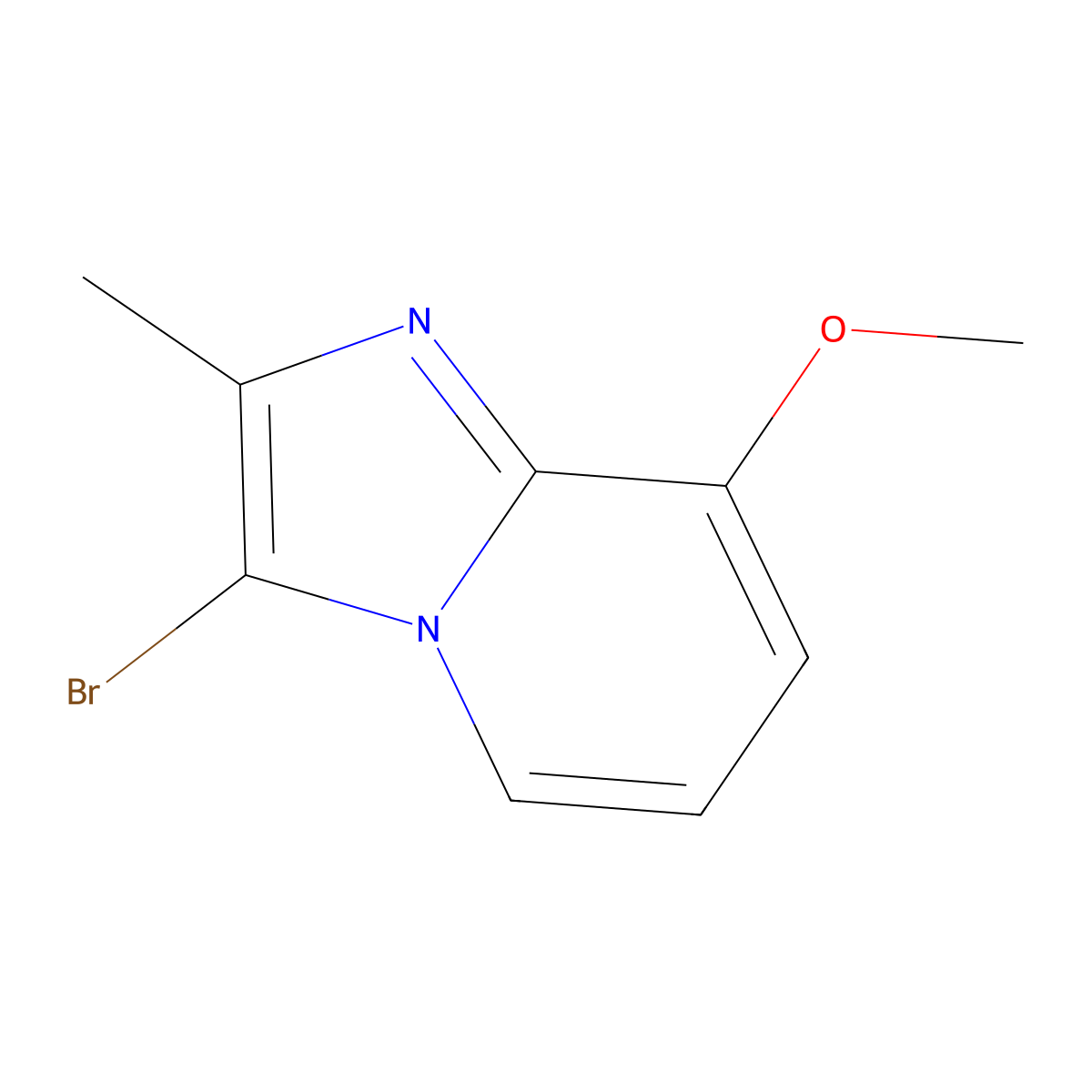 3-Bromo-8-methoxy-2-methylimidazo[1,2-A]pyridine molecular structure, CAS 1263058-85-0