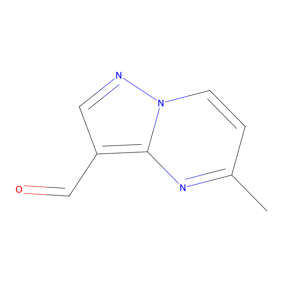 5-Methylpyrazolo[1,5-a]pyrimidine-3-carbaldehyde molecular structure, CAS 1263059-01-3