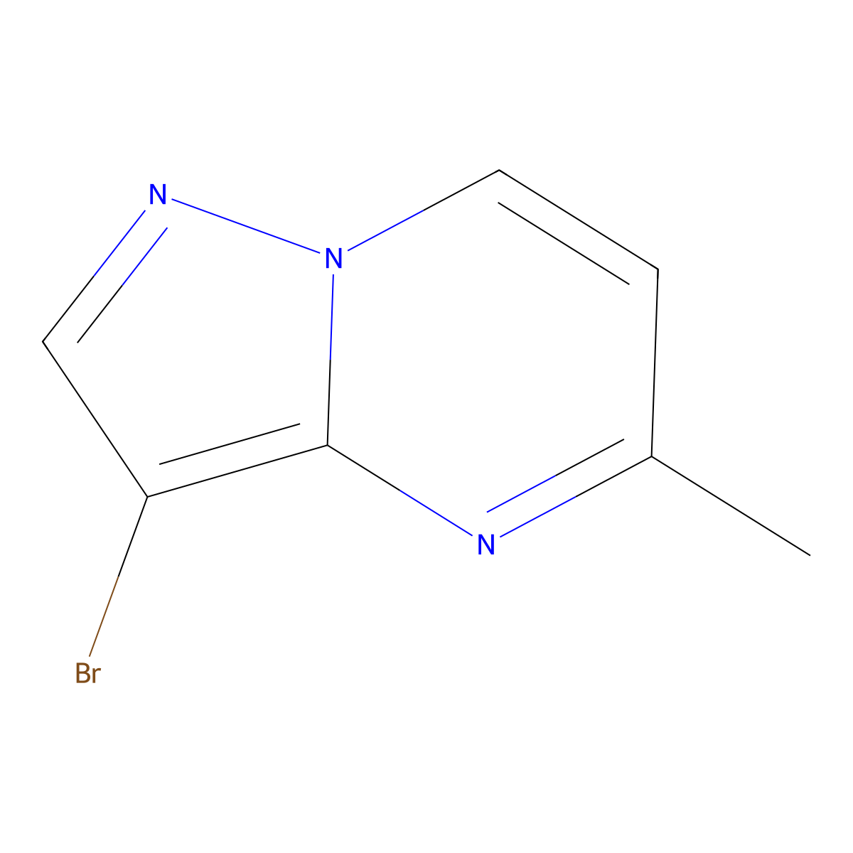 3-Bromo-5-methylpyrazolo(1,5-a)pyrimidine molecular structure, CAS 1263059-15-9