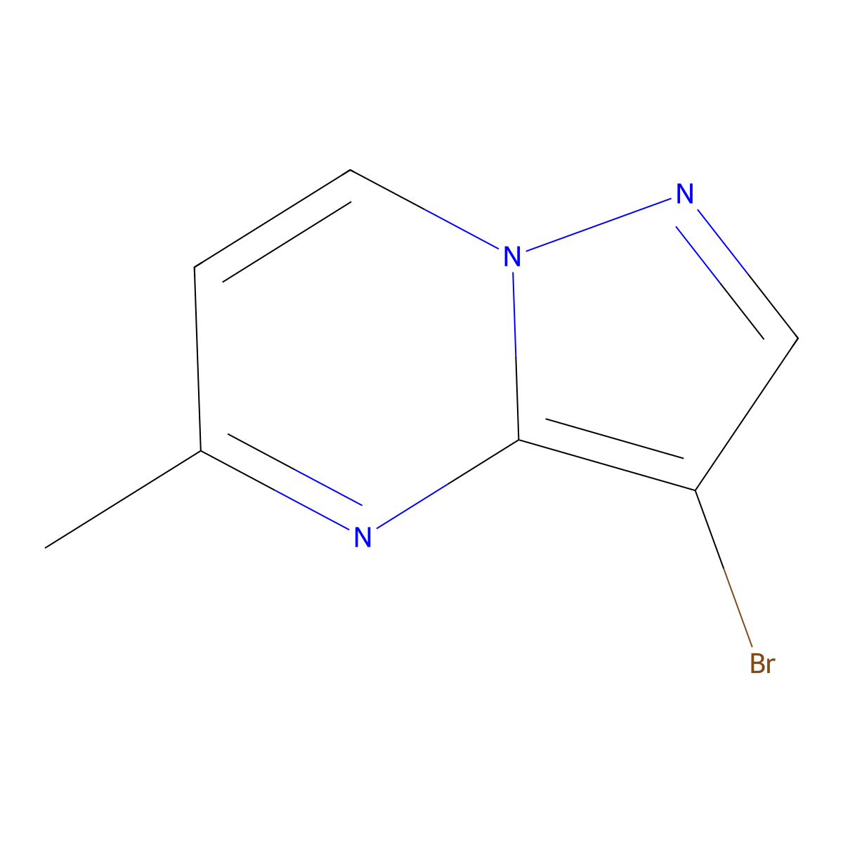 3-Bromo-5-methylpyrazolo(1,5-a)pyrimidine molecular structure, CAS 1263059-15-9