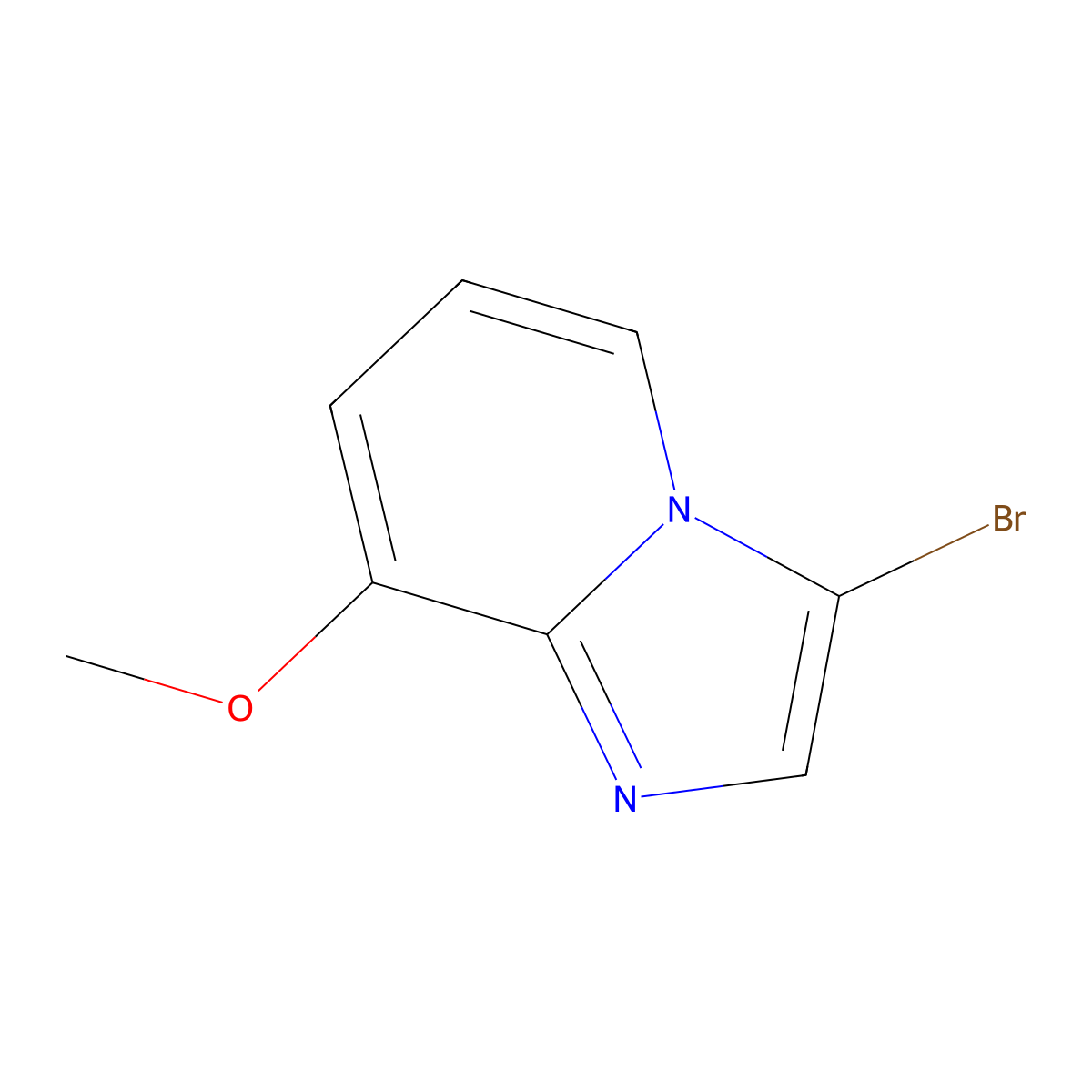 3-Bromo-8-methoxyimidazo(1,2-a)pyridine molecular structure, CAS 1263059-24-0