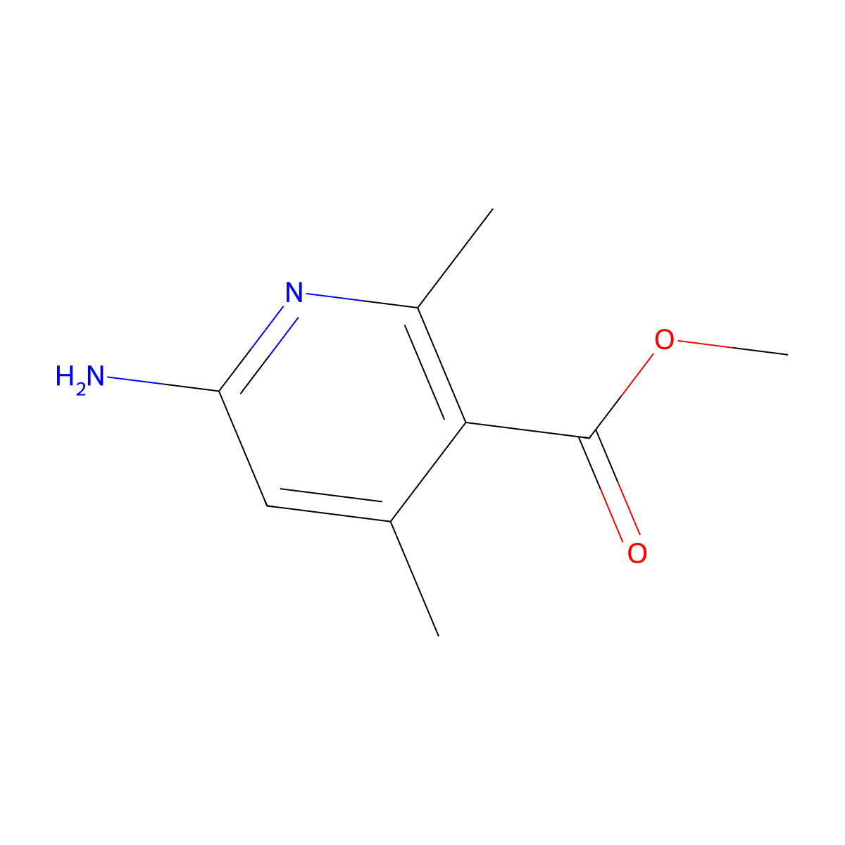Methyl 6-amino-2,4-dimethylpyridine-3-carboxylate molecular structure, CAS 1263059-49-9
