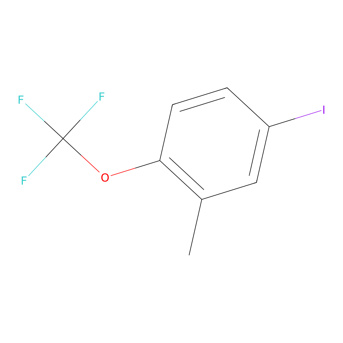 4-Iodo-2-methyl-1-(trifluoromethoxy)benzene molecular structure, CAS 1263059-93-3