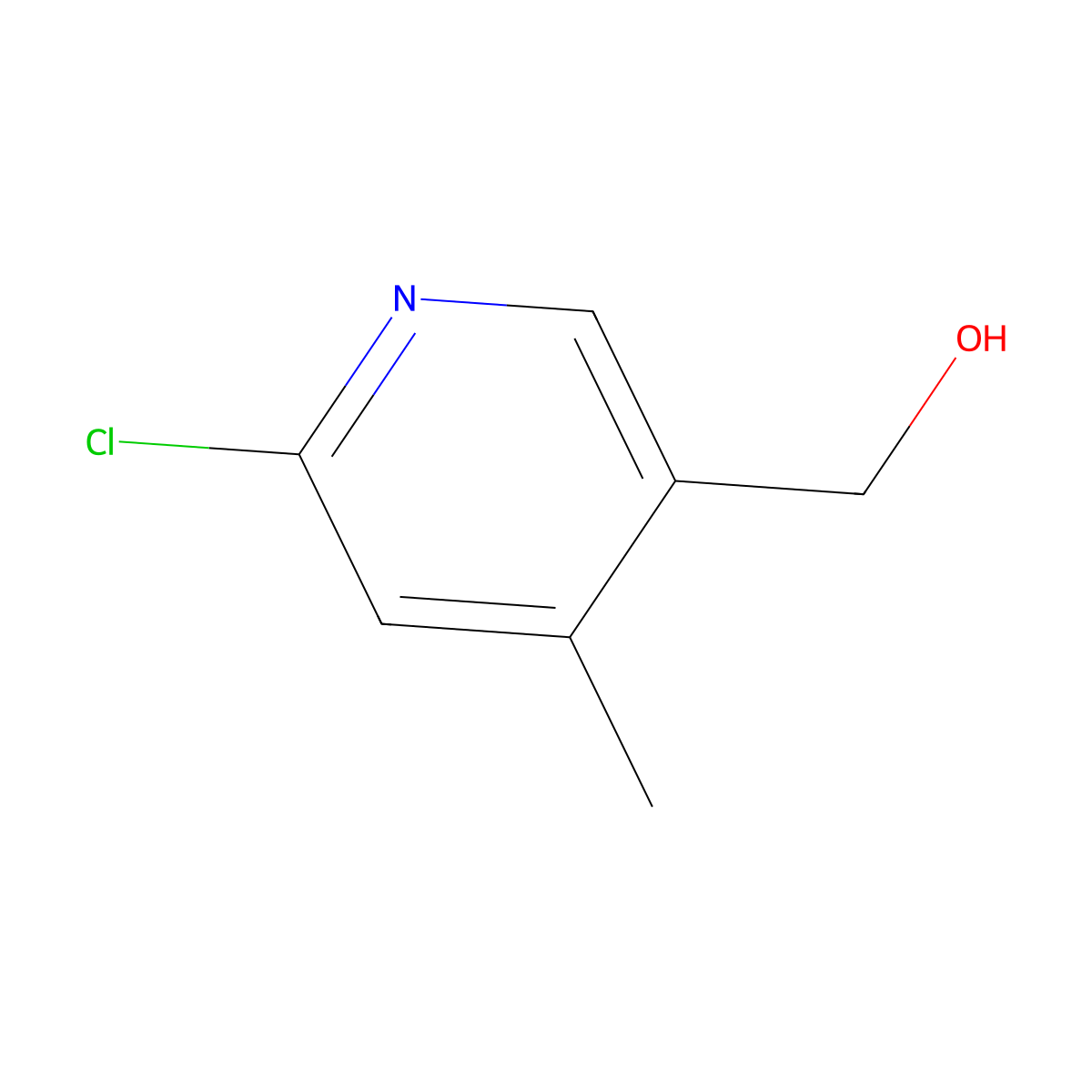 (6-Chloro-4-methylpyridin-3-yl)methanol molecular structure, CAS 1263060-05-4