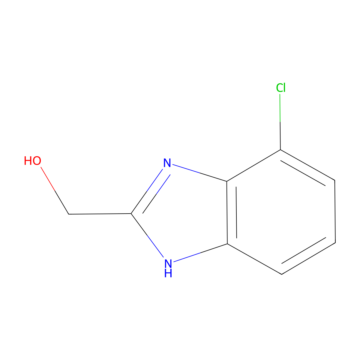 4-Chloro-2-(hydroxymethyl)benzimidazole molecular structure, CAS 1263060-13-4