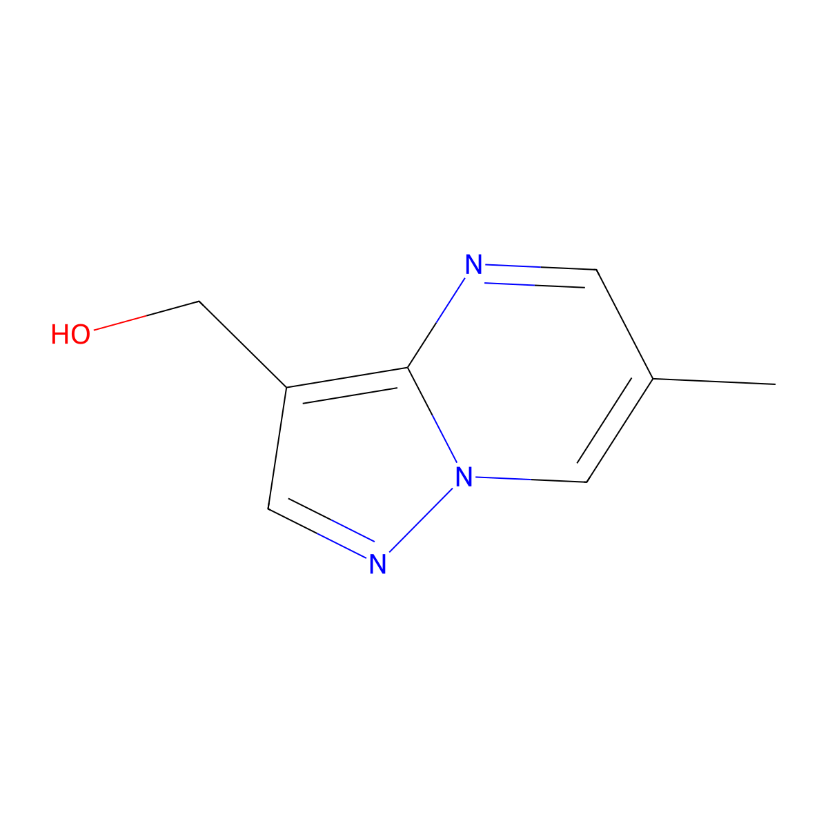 {6-Methylpyrazolo[1,5-a]pyrimidin-3-yl}methanol molecular structure, CAS 1263060-56-5