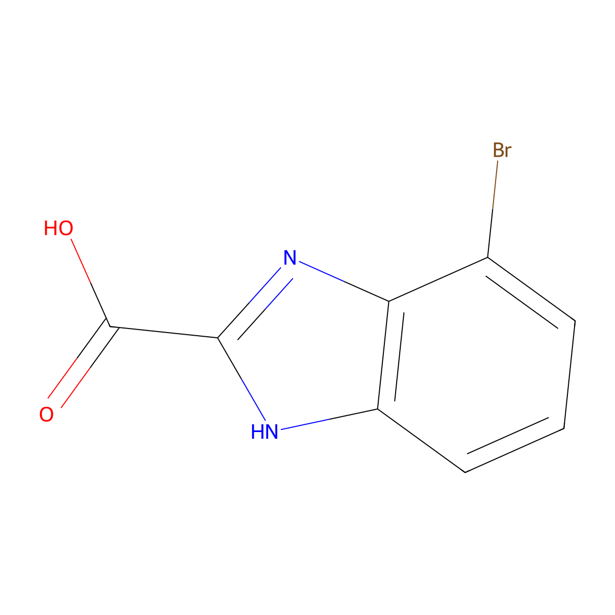 4-Bromo-1H-benzimidazole-2-carboxylic acid molecular structure, CAS 1263060-63-4
