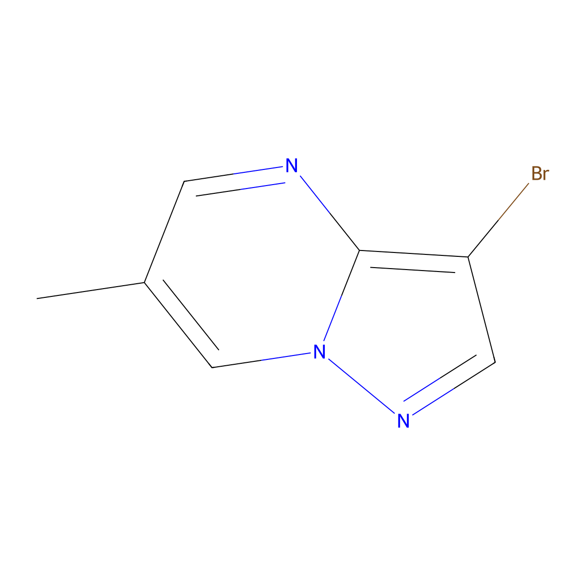 3-Bromo-6-methylpyrazolo(1,5-a)pyrimidine molecular structure, CAS 1263060-64-5