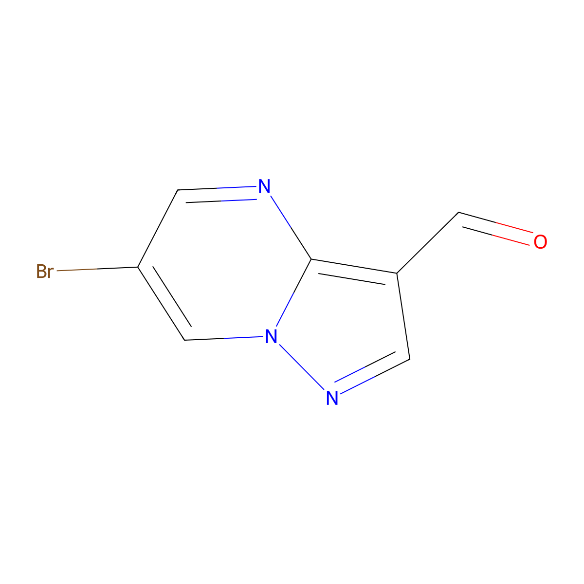 6-Bromopyrazolo(1,5-a)pyrimidine-3-carbaldehyde molecular structure, CAS 1263060-72-5
