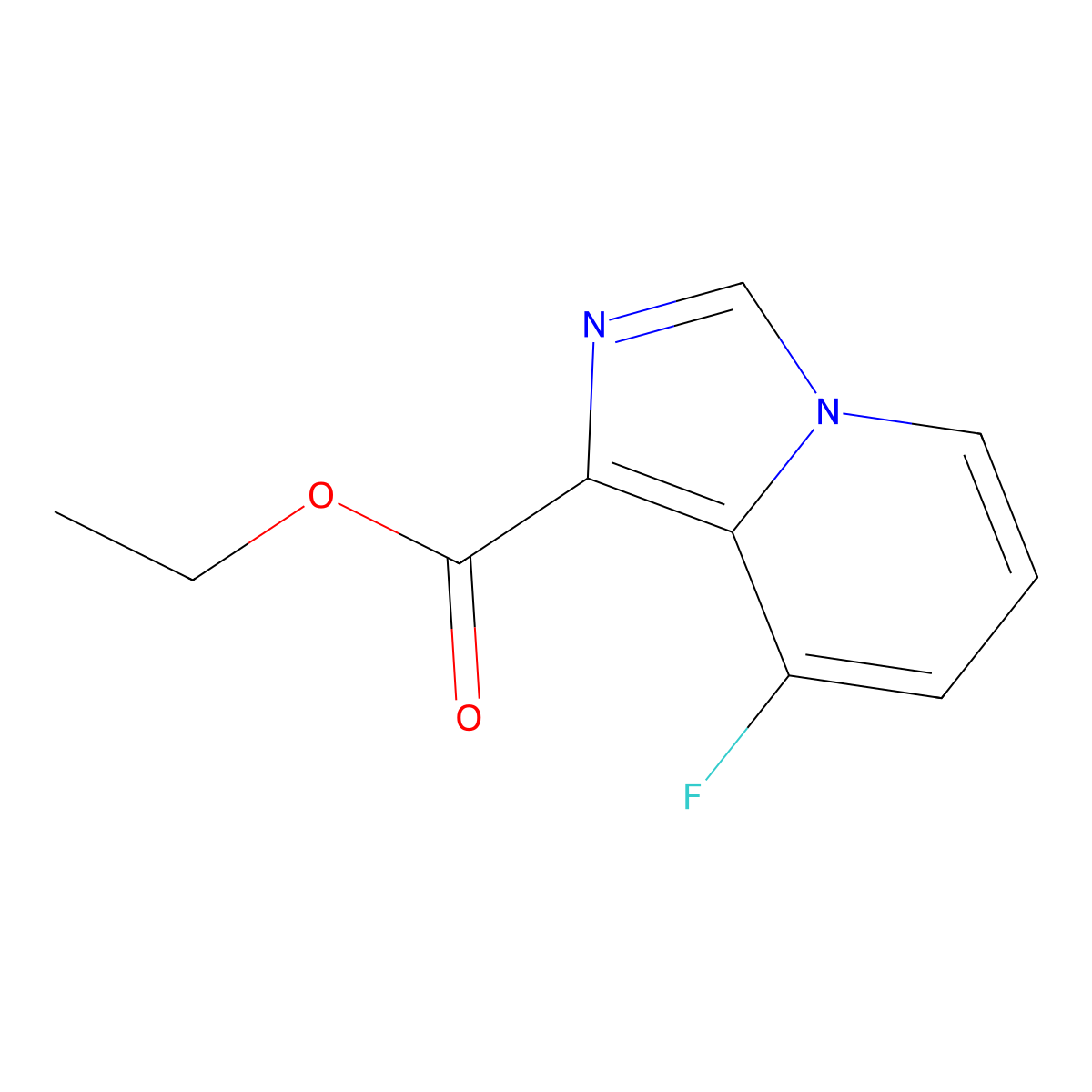 8-Fluoro-imidazo[1,5-a]pyridine-1-carboxylic acid ethyl ester molecular structure, CAS 1263060-99-6