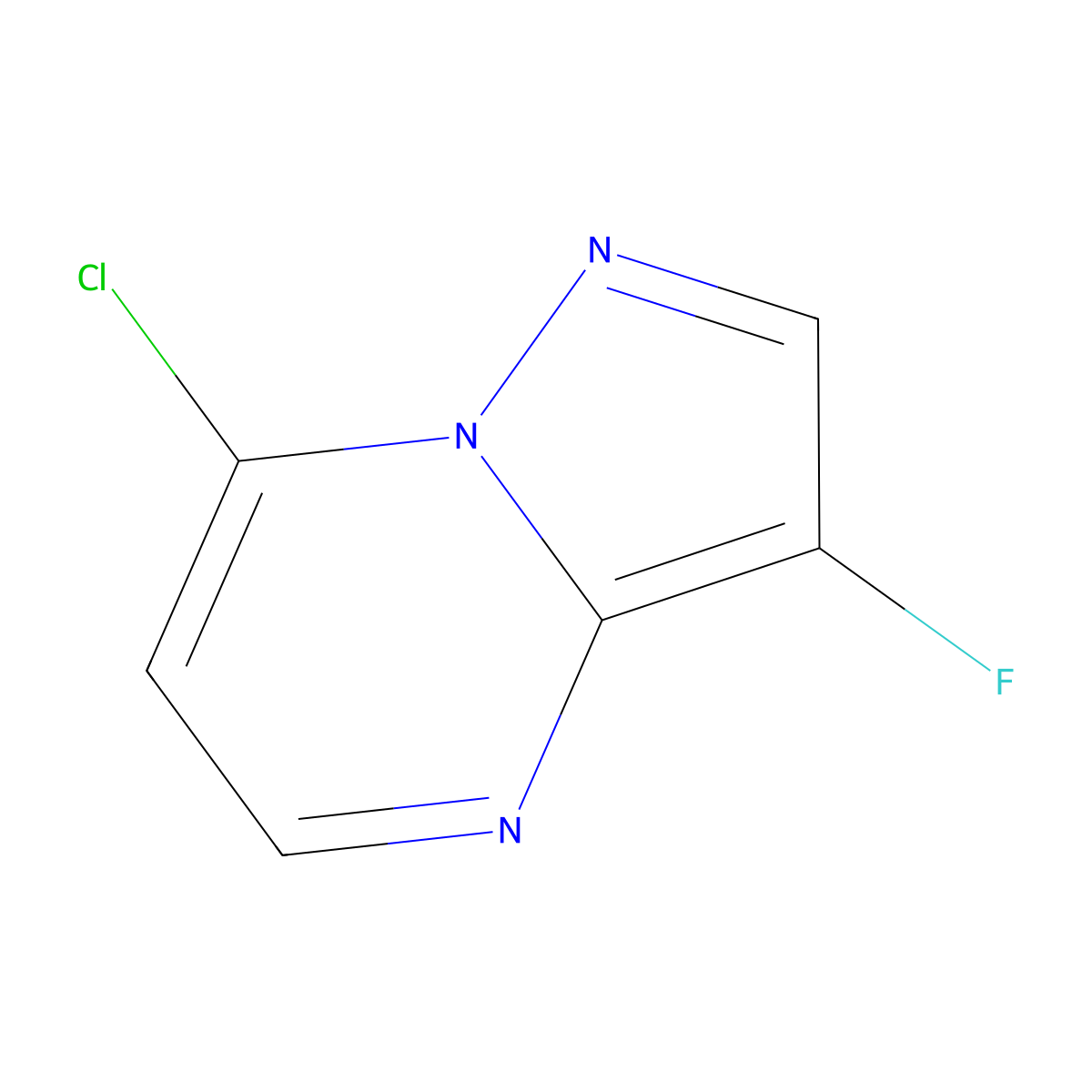 7-Chloro-3-fluoro-pyrazolo[1,5-a]pyrimidine molecular structure, CAS 1263061-01-3