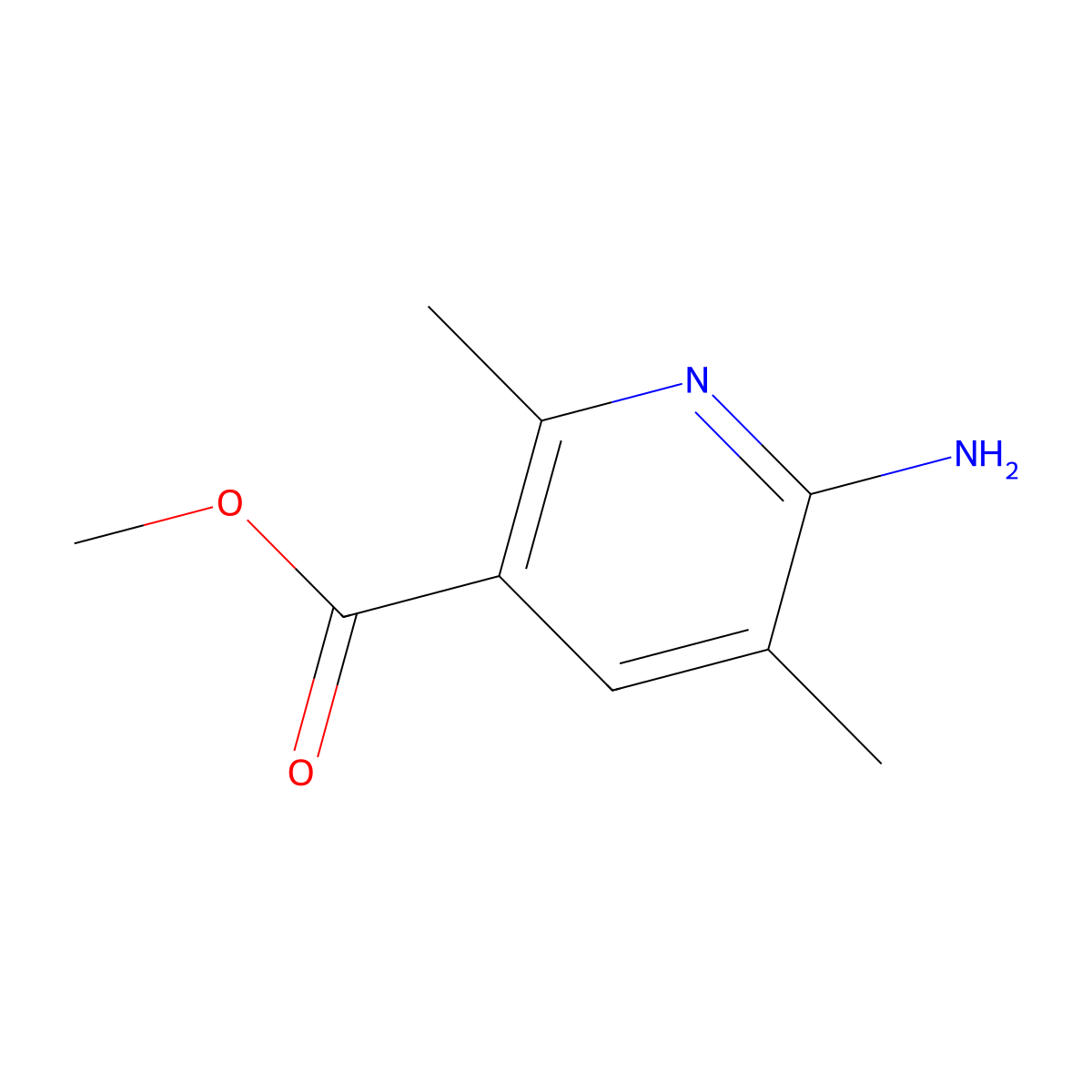 Methyl 6-amino-2,5-dimethylpyridine-3-carboxylate molecular structure, CAS 1263061-47-7