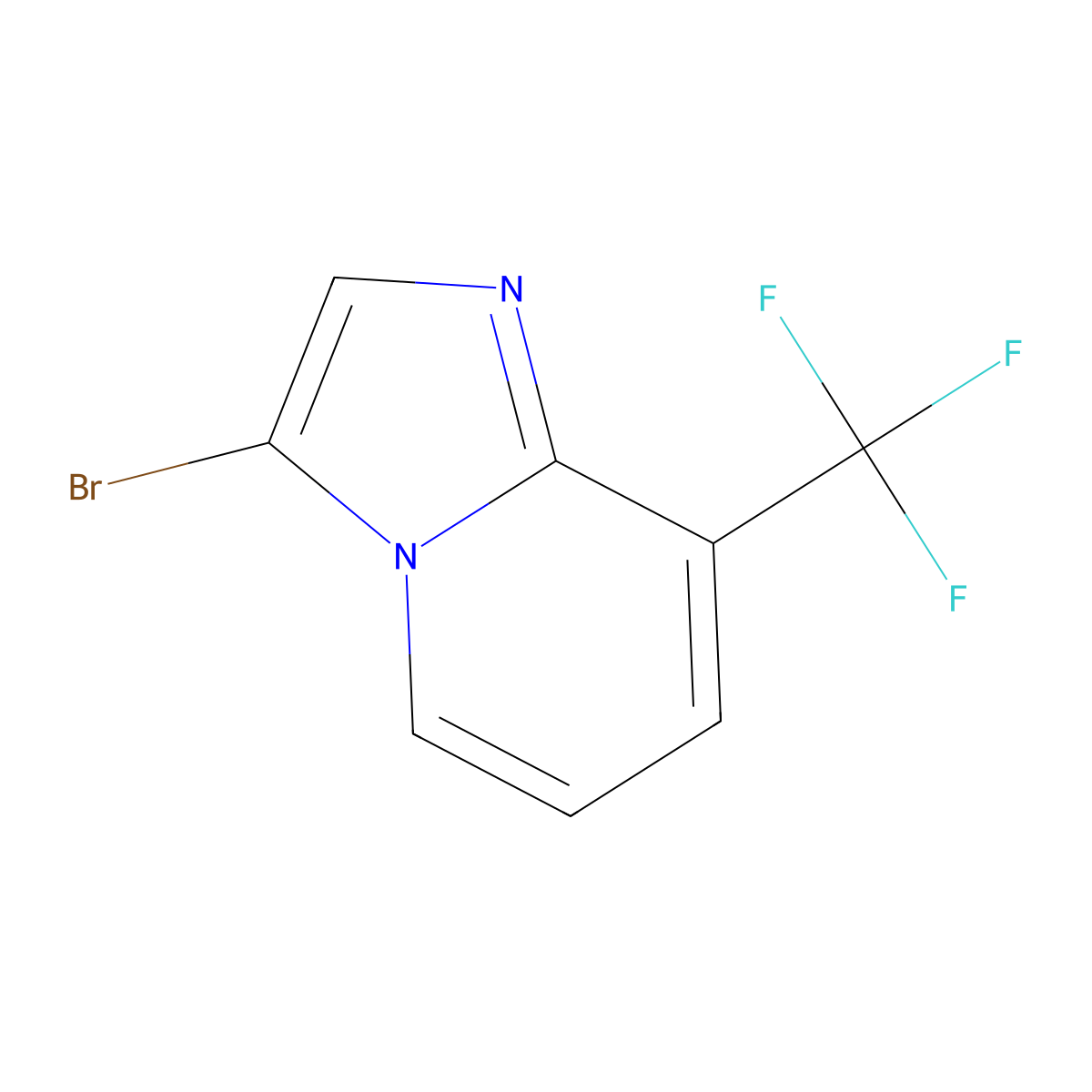 3-Bromo-8-(trifluoromethyl)imidazo[1,2-a]pyridine molecular structure, CAS 1263061-60-4
