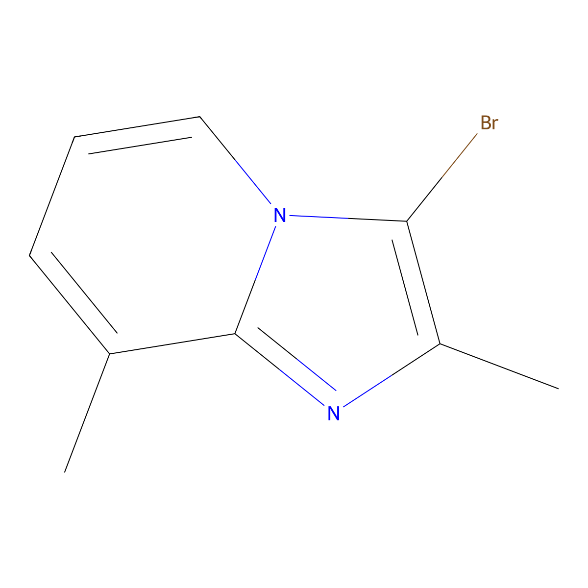 3-Bromo-2,8-dimethylimidazo[1,2-a]pyridine molecular structure, CAS 1263062-14-1