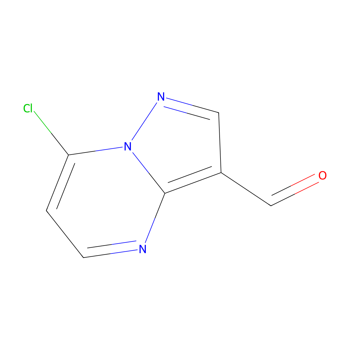 7-Chloropyrazolo(1,5-a)pyrimidine-3-carbaldehyde molecular structure, CAS 1263062-19-6