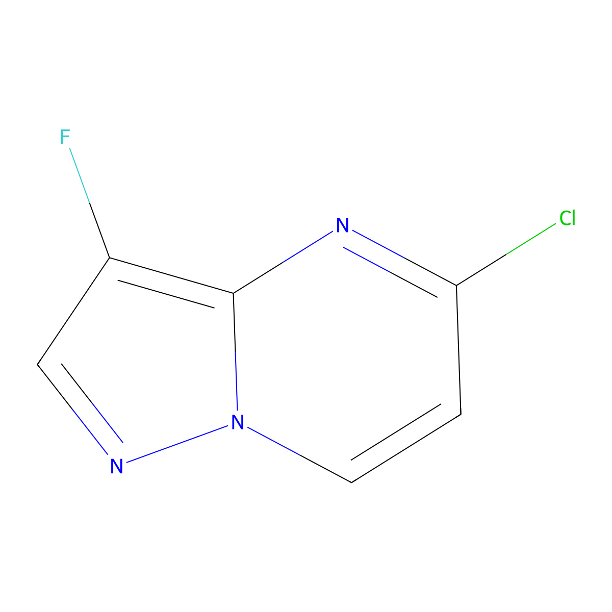 5-Chloro-3-fluoro-pyrazolo[1,5-a]pyrimidine molecular structure, CAS 1263062-21-0