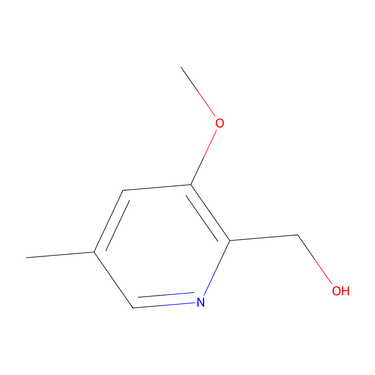 (3-Methoxy-5-methylpyridin-2-yl)methanol molecular structure, CAS 1263062-35-6