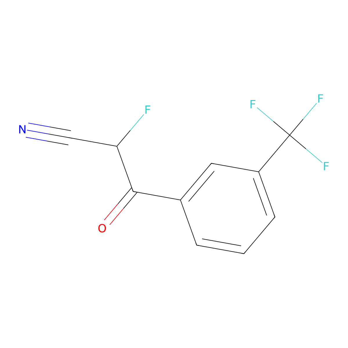 2-Fluoro-3-oxo-3-[3-(trifluoromethyl)phenyl]propanenitrile molecular structure, CAS 1263063-11-1