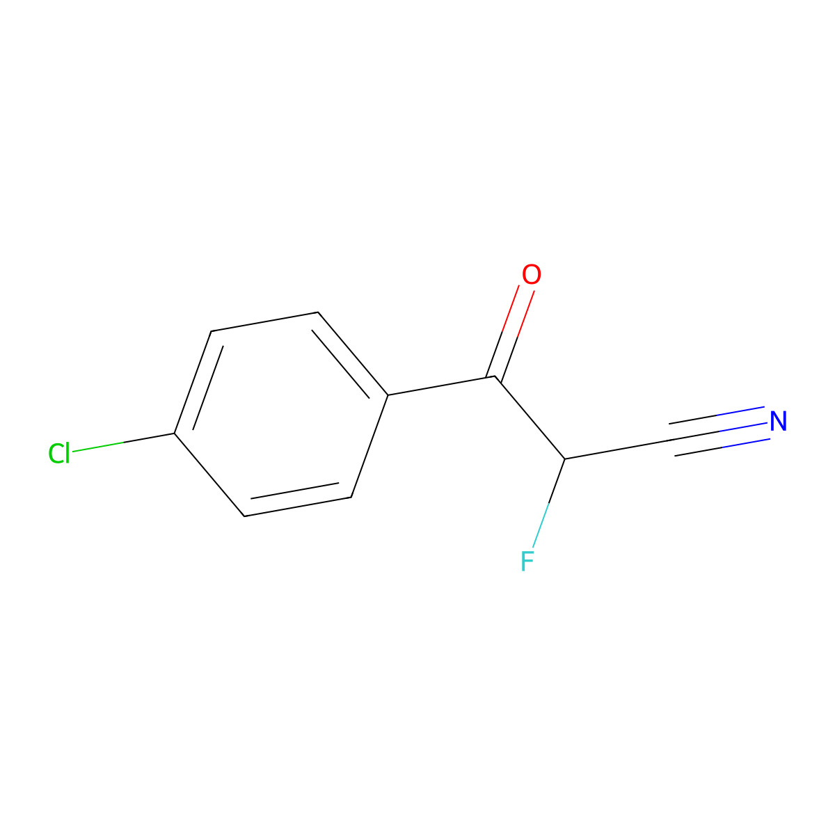 3-(4-Chlorophenyl)-2-fluoro-3-oxopropanenitrile molecular structure, CAS 1263063-13-3