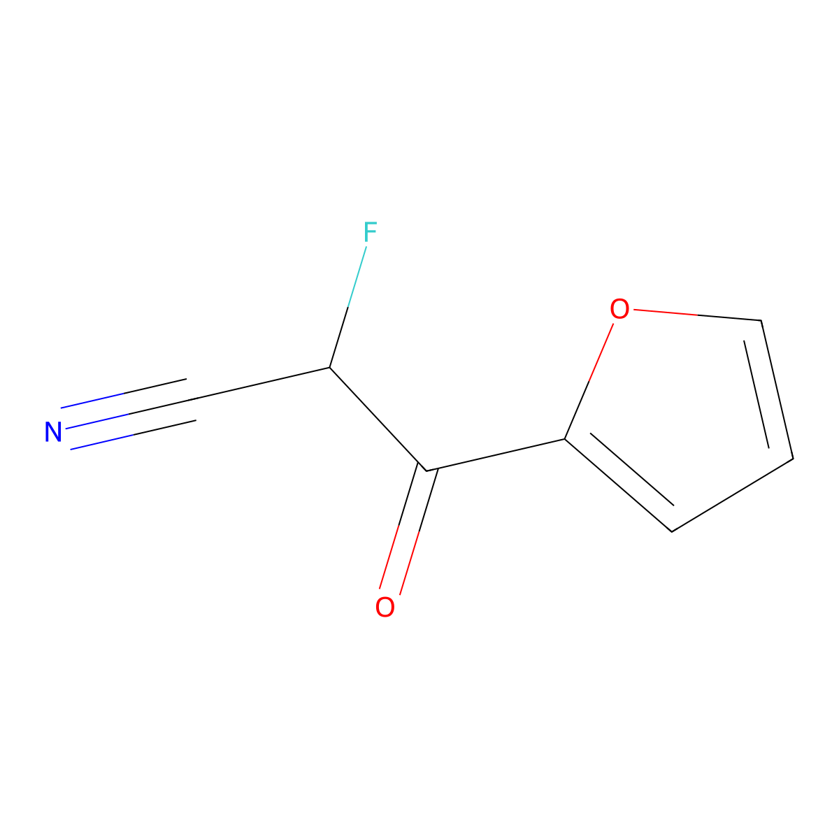 2-Fluoro-3-(furan-2-yl)-3-oxopropanenitrile molecular structure, CAS 1263063-16-6
