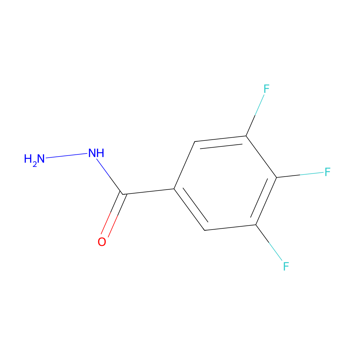 3,4,5-Trifluorobenzohydrazide molecular structure, CAS 1263064-36-3
