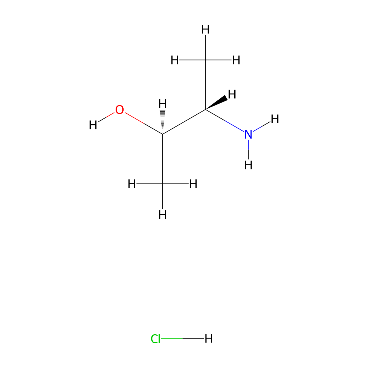 (2R,3S)-3-aminobutan-2-ol hydrochloride molecular structure, CAS 126307-45-7