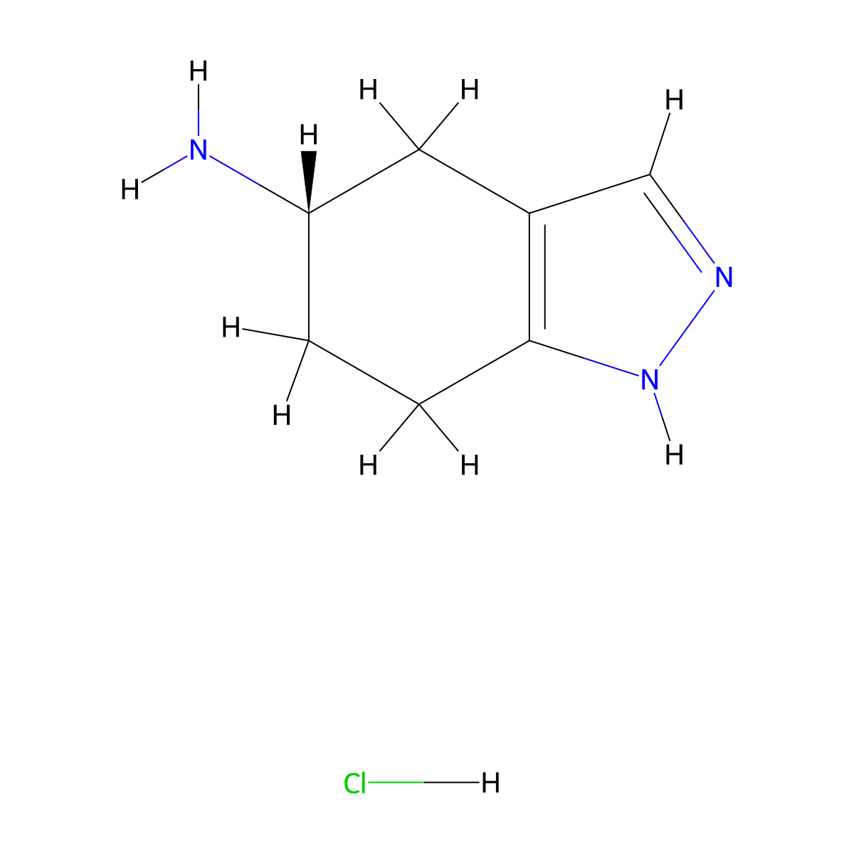 (S)-4,5,6,7-Tetrahydro-1H-indazol-5-amine hydrochloride molecular structure, CAS 1263078-06-3