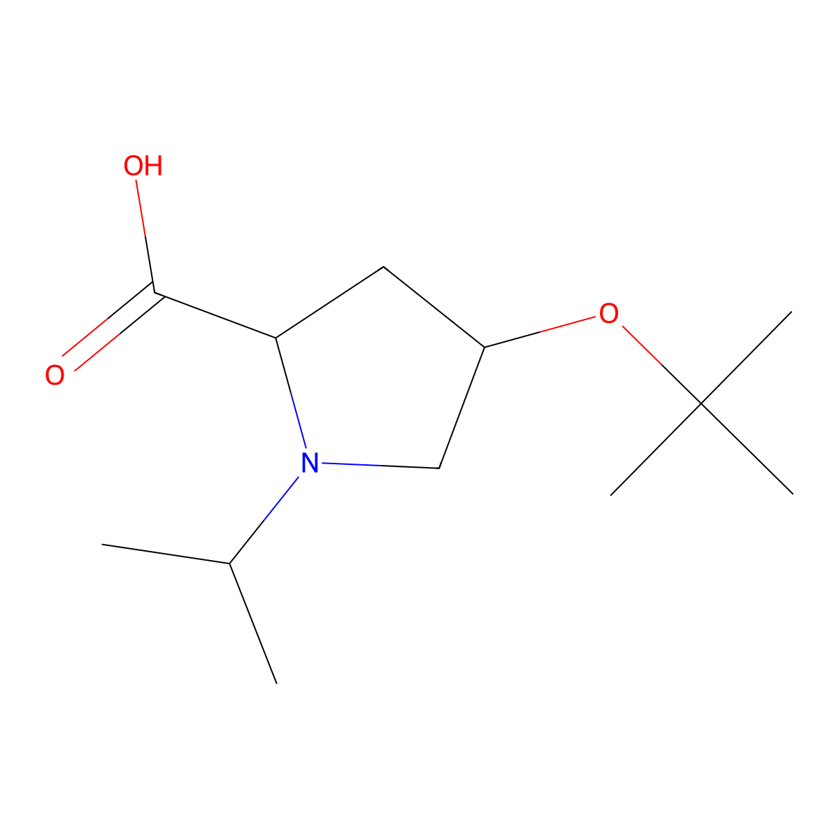 (2S,4S)-4-tert-Butoxy-1-isopropyl-proline molecular structure, CAS 1263078-26-7