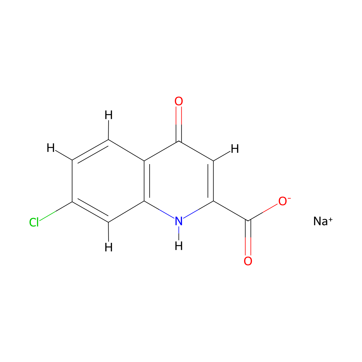 7-Chlorokynurenic acid sodium salt molecular structure, CAS 1263094-00-3