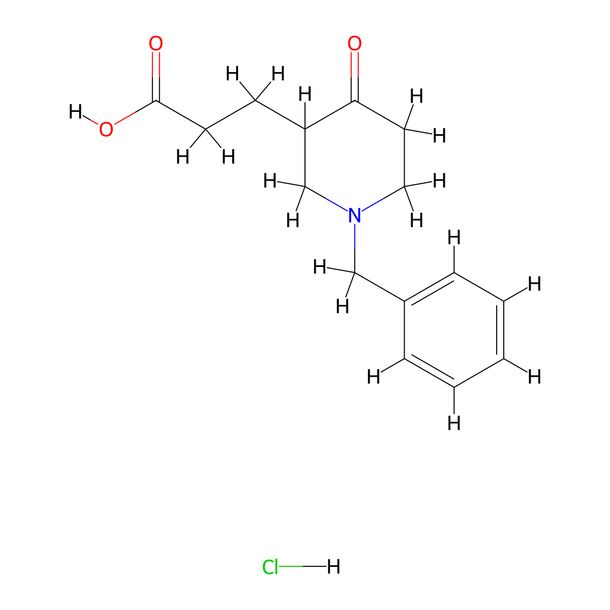 3-(1-Benzyl-4-oxopiperidin-3-yl)propanoic acid hydrochloride molecular structure, CAS 1263094-09-2