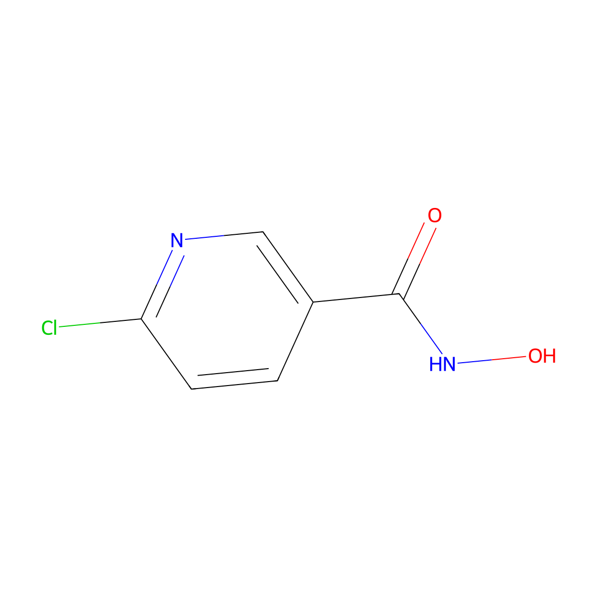 6-Chloro-N-hydroxynicotinamide molecular structure, CAS 1263094-64-9