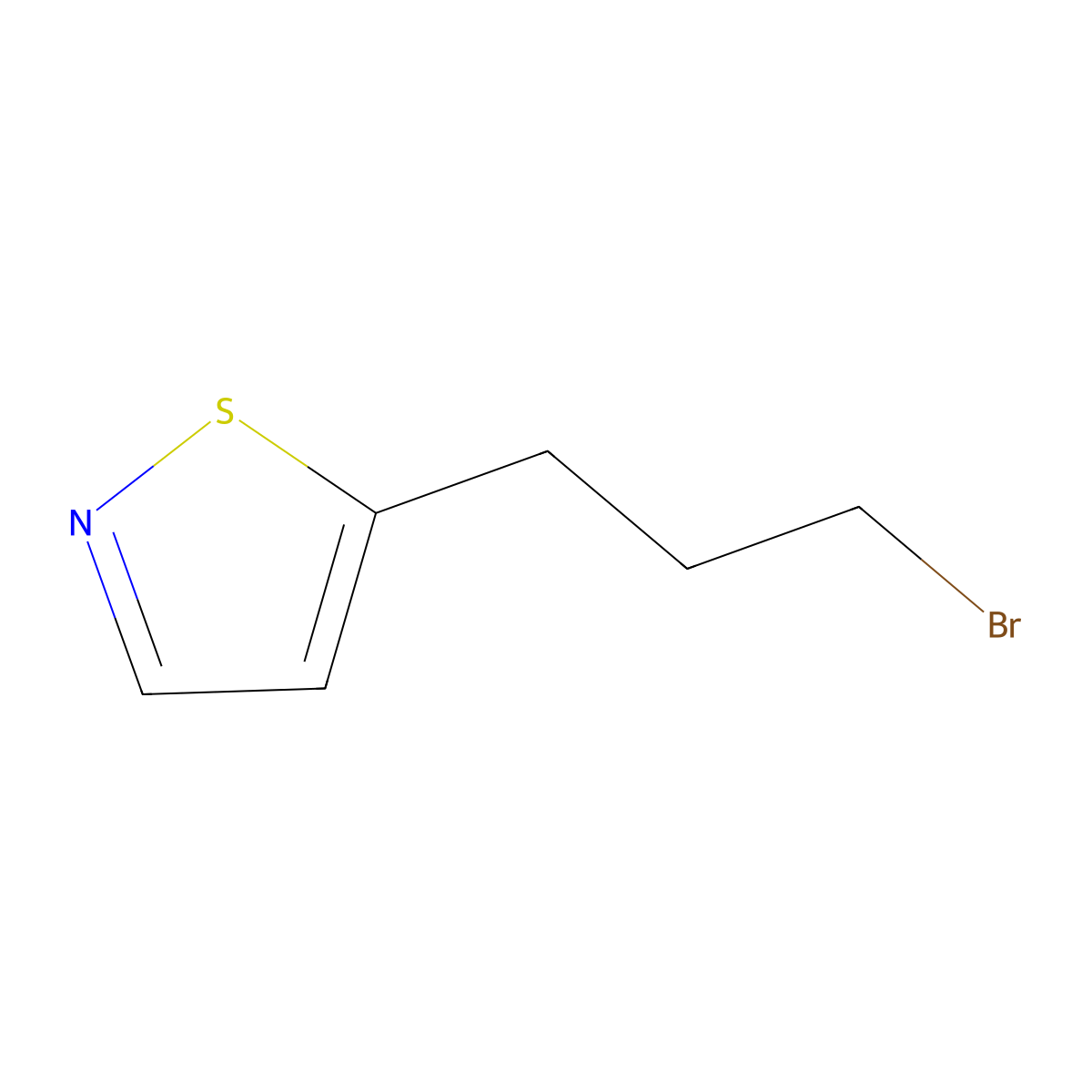 5-(3-Bromopropyl)-1,2-thiazole molecular structure, CAS 126311-72-6