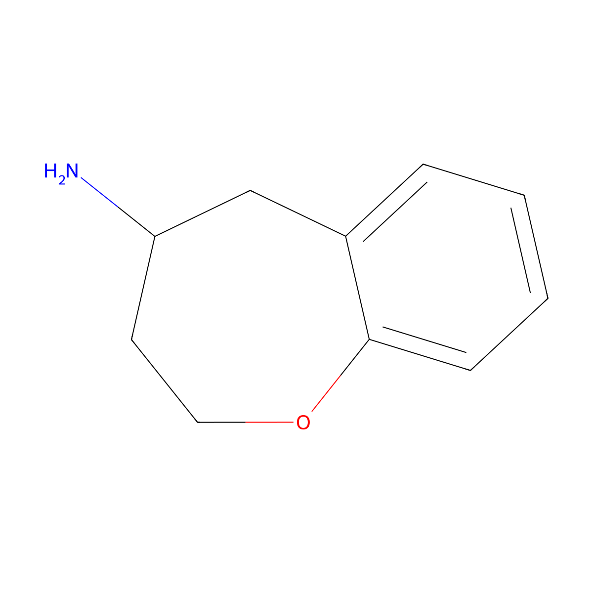 2,3,4,5-Tetrahydro-1-benzoxepin-4-amine molecular structure, CAS 126312-28-5
