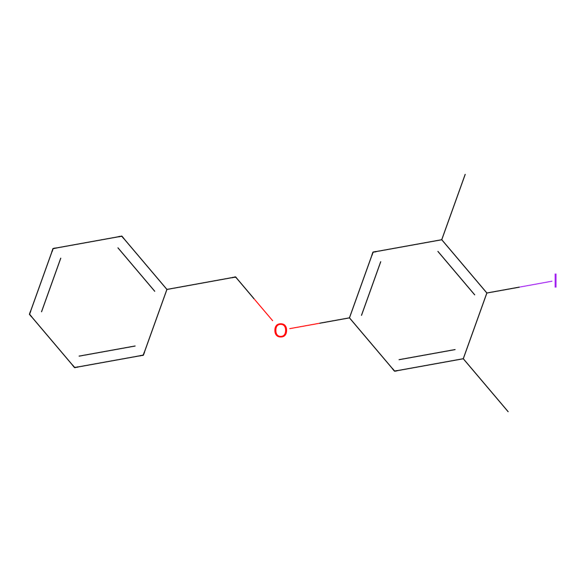 5-(Benzyloxy)-2-iodo-1,3-dimethylbenzene molecular structure, CAS 126312-61-6