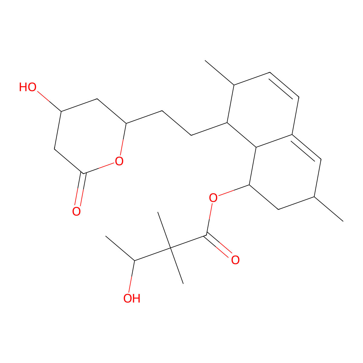 (Rac)-3'-Hydroxy simvastatin molecular structure, CAS 126313-98-2