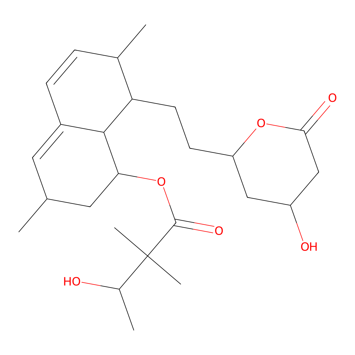(Rac)-3'-Hydroxy simvastatin molecular structure, CAS 126313-98-2