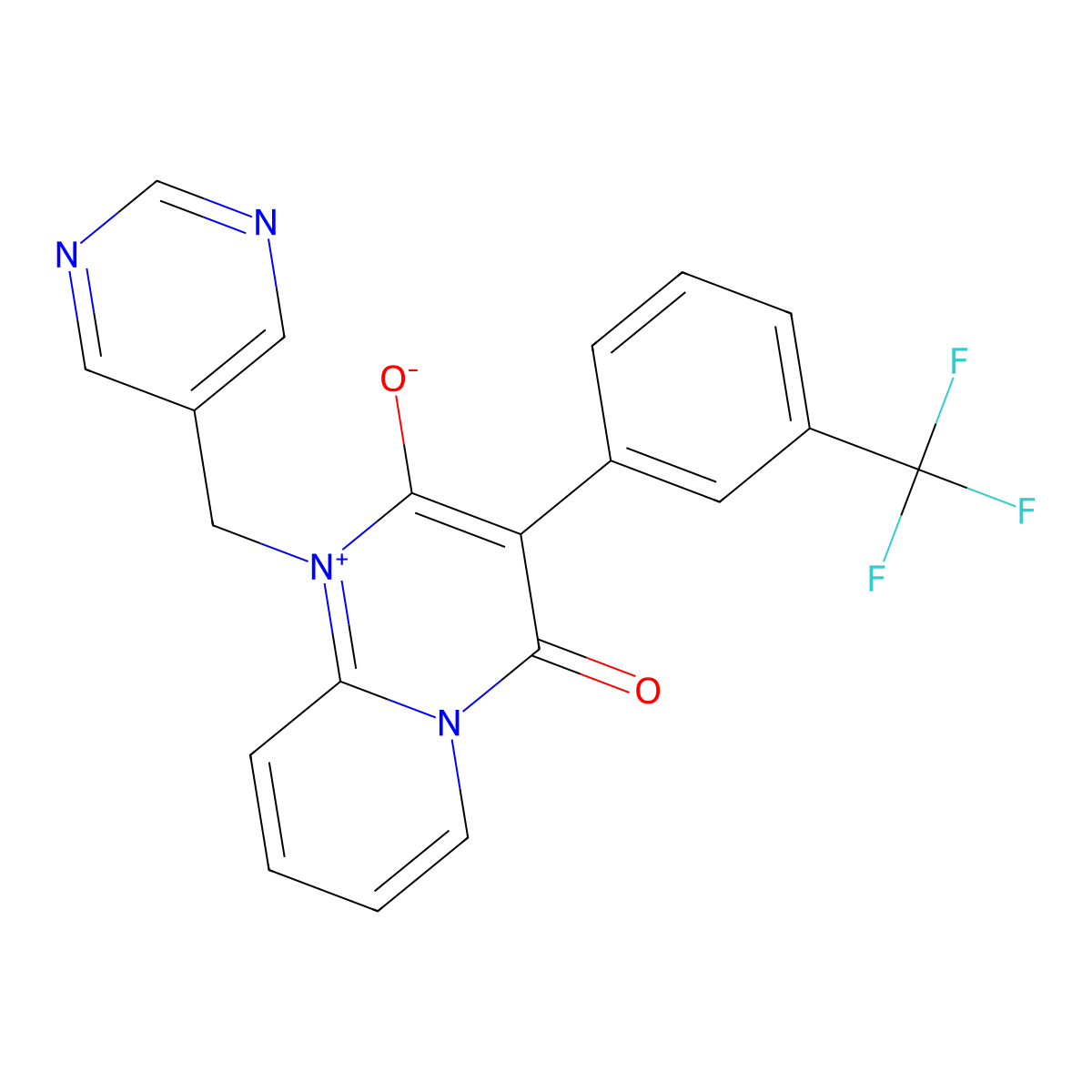Triflumezopyrim molecular structure, CAS 1263133-33-0