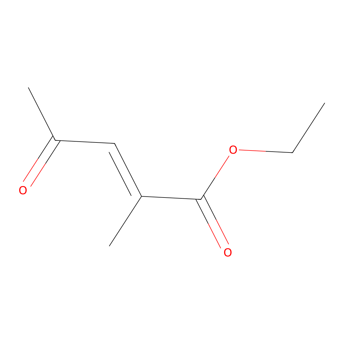 Ethyl (2E)-2-methyl-4-oxopent-2-enoate molecular structure, CAS 126314-15-6