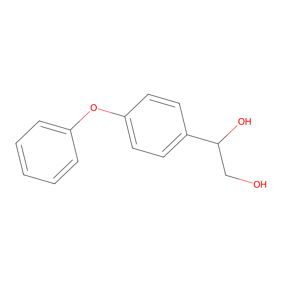 1-(4-Phenoxyphenyl)ethane-1,2-diol molecular structure, CAS 1263162-37-3