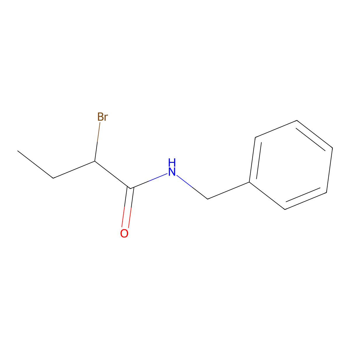 N-benzyl-2-bromobutanamide molecular structure, CAS 126317-15-5