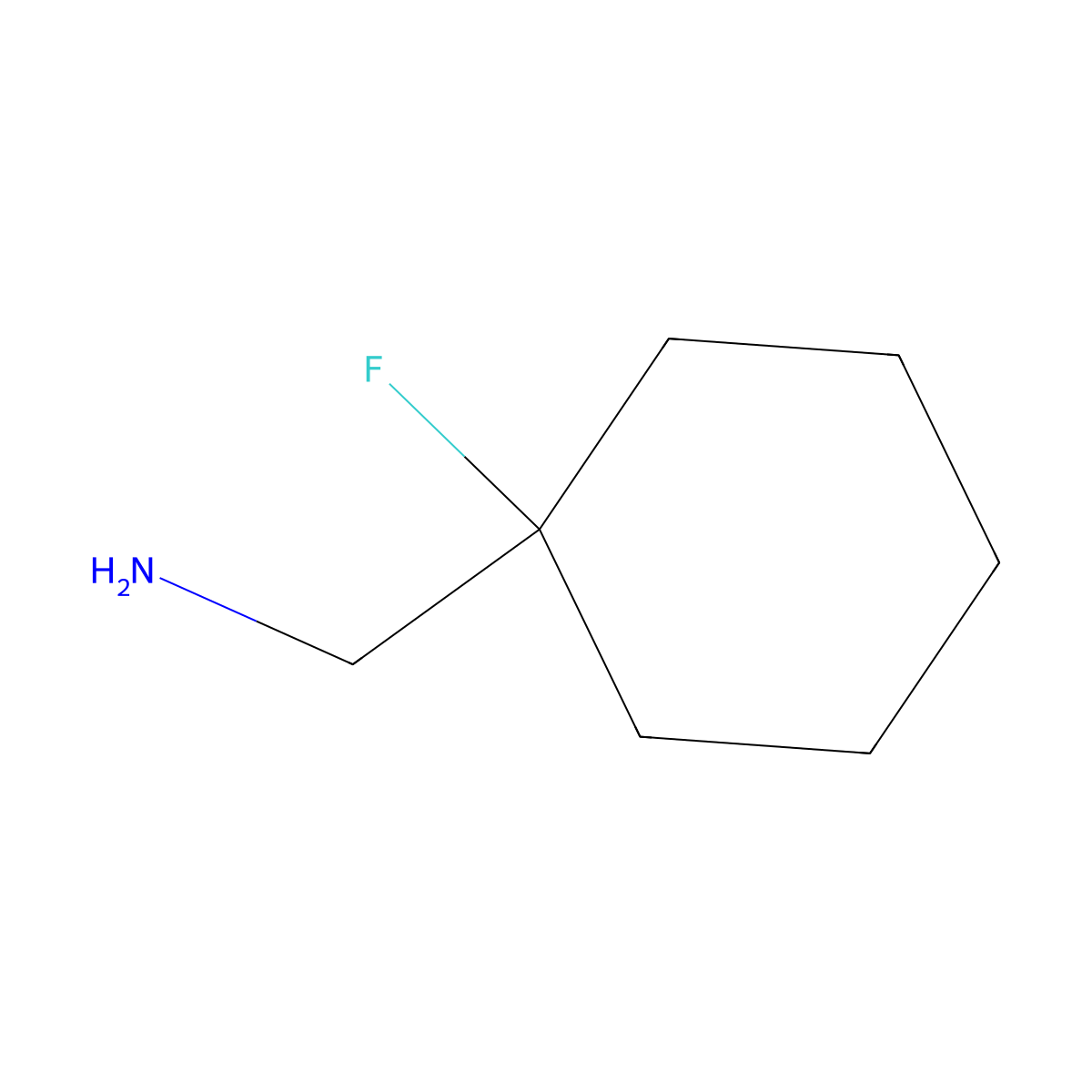 (1-Fluorocyclohexyl)methanamine molecular structure, CAS 1263177-86-1