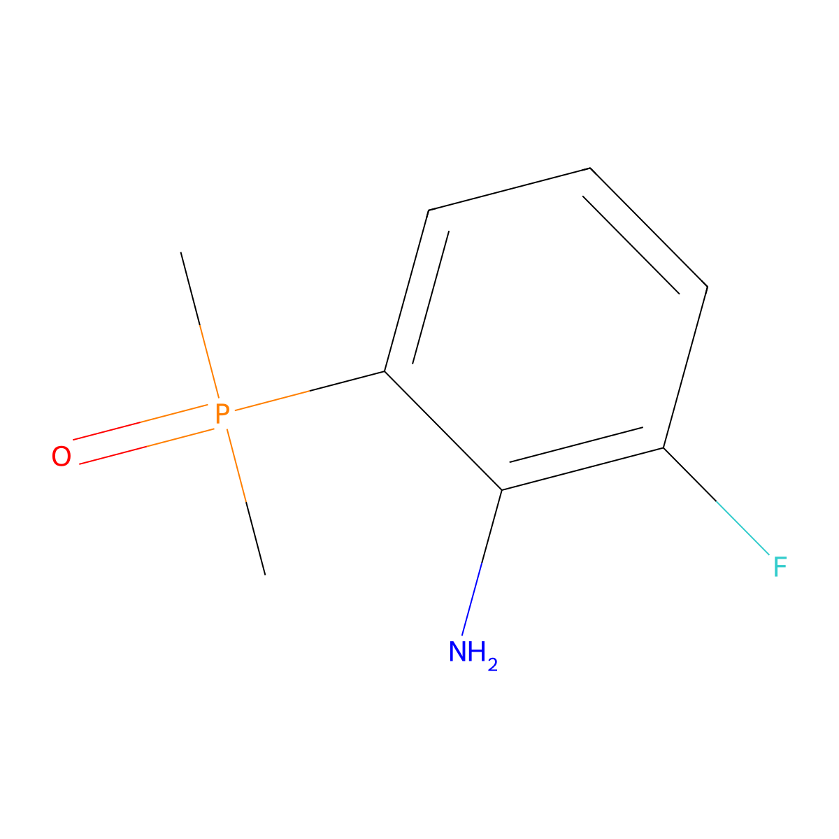 2-(Dimethylphosphoryl)-6-fluoroaniline molecular structure, CAS 1263178-21-7