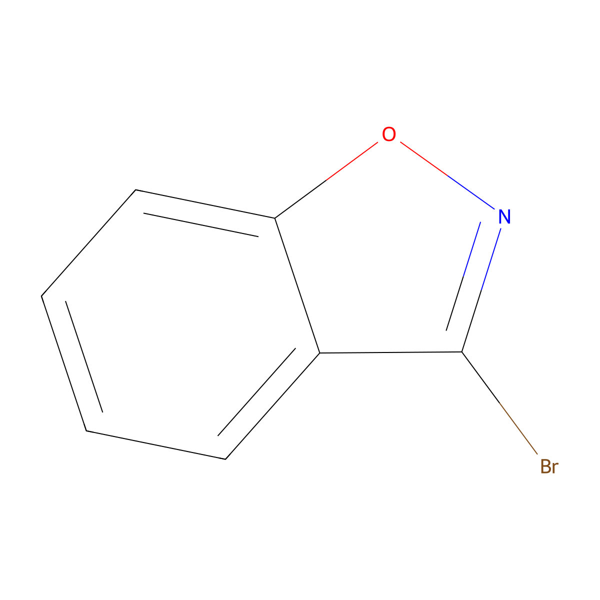 3-Bromo-1,2-benzoxazole molecular structure, CAS 1263178-34-2