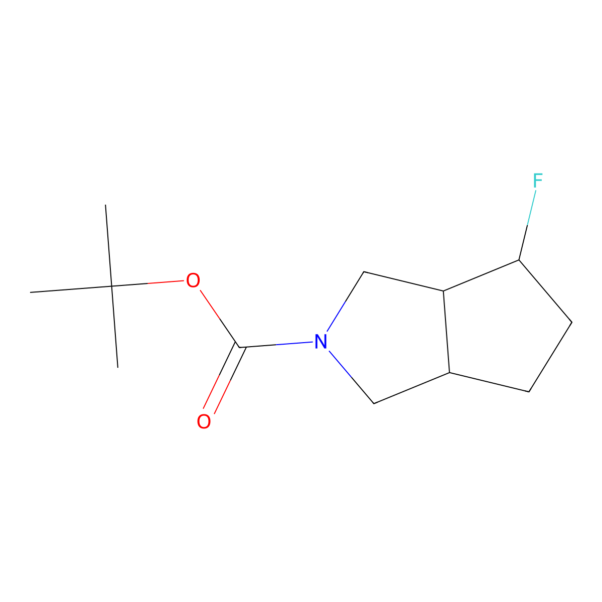 Tert-butyl 4-fluoro-octahydrocyclopenta[c]pyrrole-2-carboxylate molecular structure, CAS 1263178-39-7