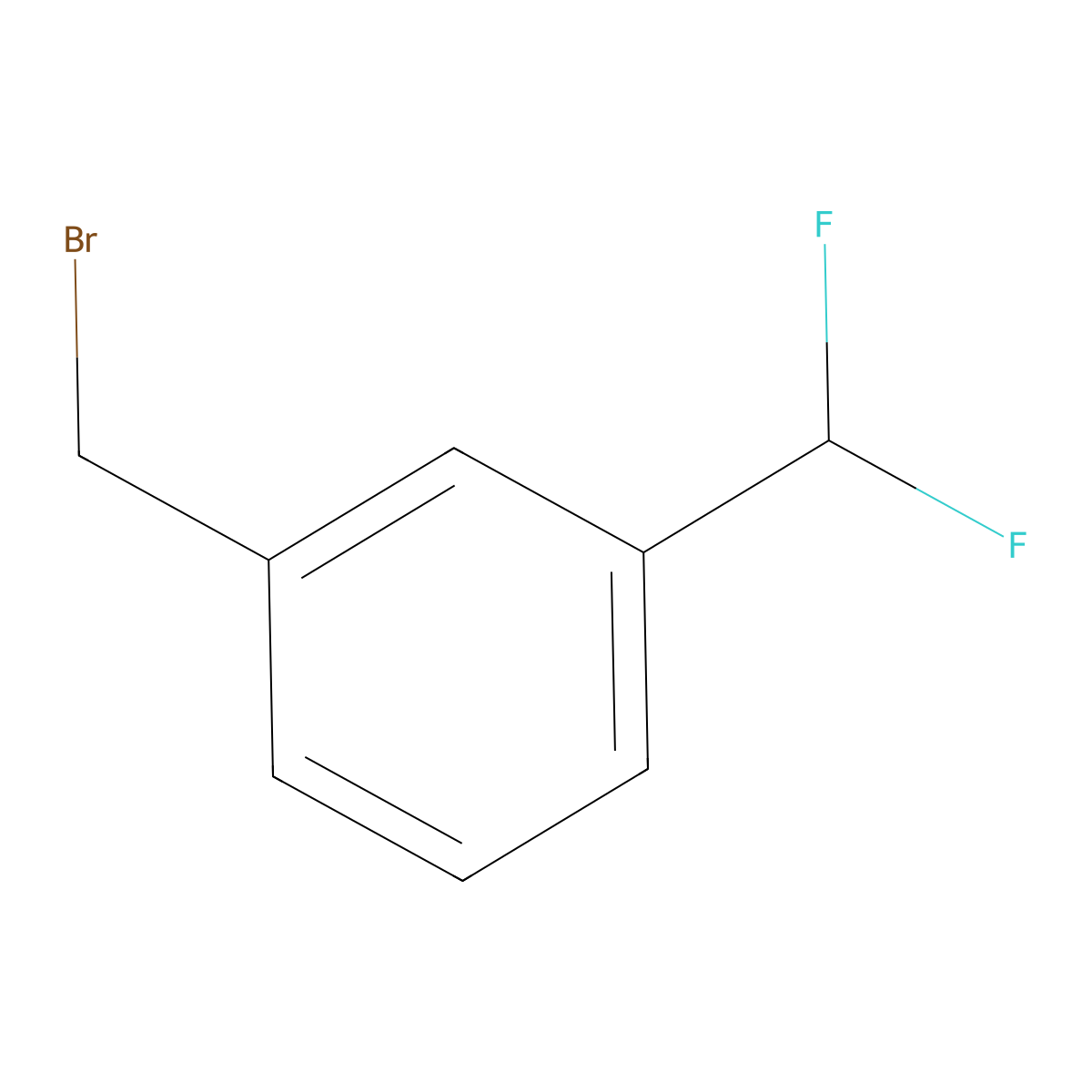 1-(Bromomethyl)-3-(difluoromethyl)benzene molecular structure, CAS 1263178-51-3